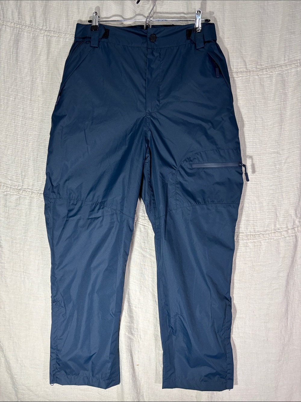 SWISSWELL Men’s Waterproof Rain Pants Blue Size M Hiking Fishing Gorpcore EUC